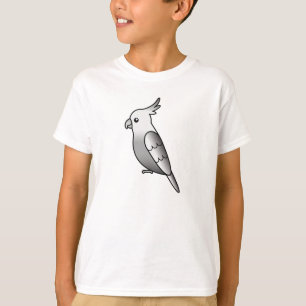 Whiteface Cartoon Cockatiel Parrot Bird T-Shirt