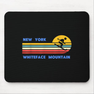Whiteface Mountain New York Skiing Skier Ski Retro Mouse Pad