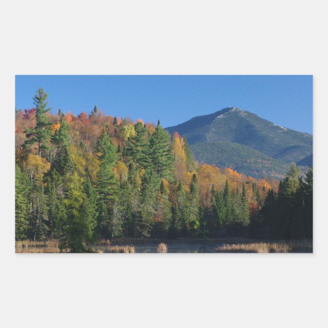 Whiteface Mountain over Little Cherrypatch Pond Rectangular Sticker (Front)