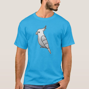 Whiteface Pearl Cartoon Cockatiel Parrot Bird T-Shirt