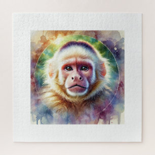 Whitefaced Capuchin 220824AREF120 - Watercolor Jigsaw Puzzle