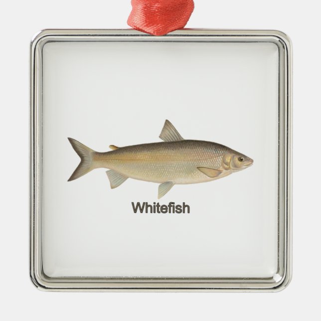 Whitefish Metal Tree Decoration (Front)