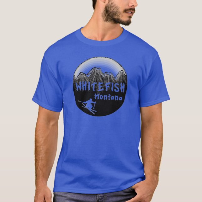 Whitefish Montana artistic skier T-Shirt (Front)