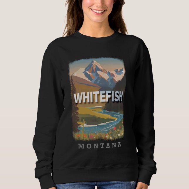 Whitefish Montana MT Glacier National Park Proximi Sweatshirt (Front)