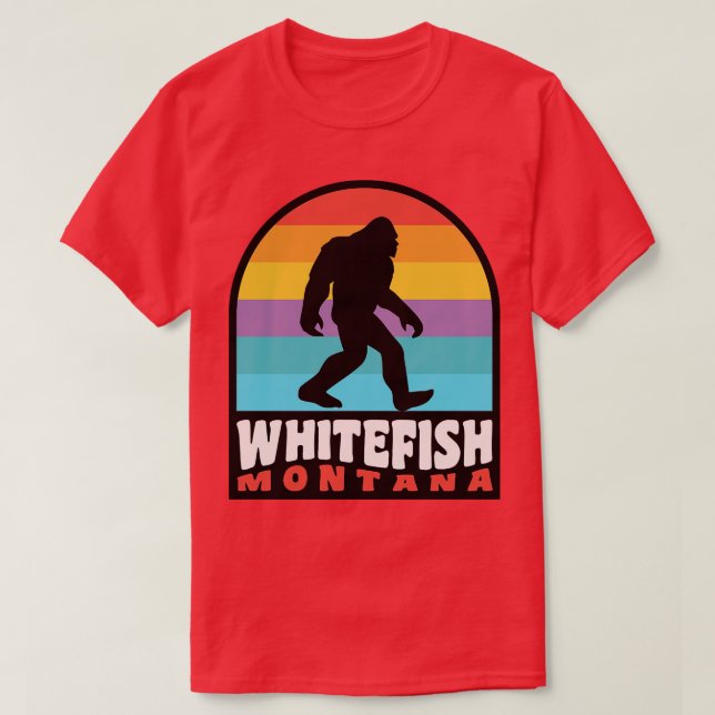 Whitefish Montana Rocky Mountains T-Shirt (Design Front)