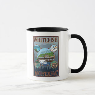 Whitefish, MontanaScenic Travel Poster Mug