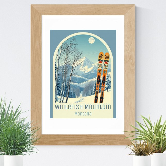 Whitefish Mountain Montana ski resort  Poster (Creator Uploaded)