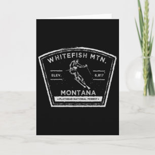 Whitefish Mountain Montana Snow Skiing Card