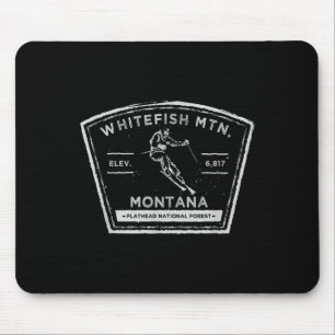 Whitefish Mountain Montana Snow Skiing  Mouse Pad