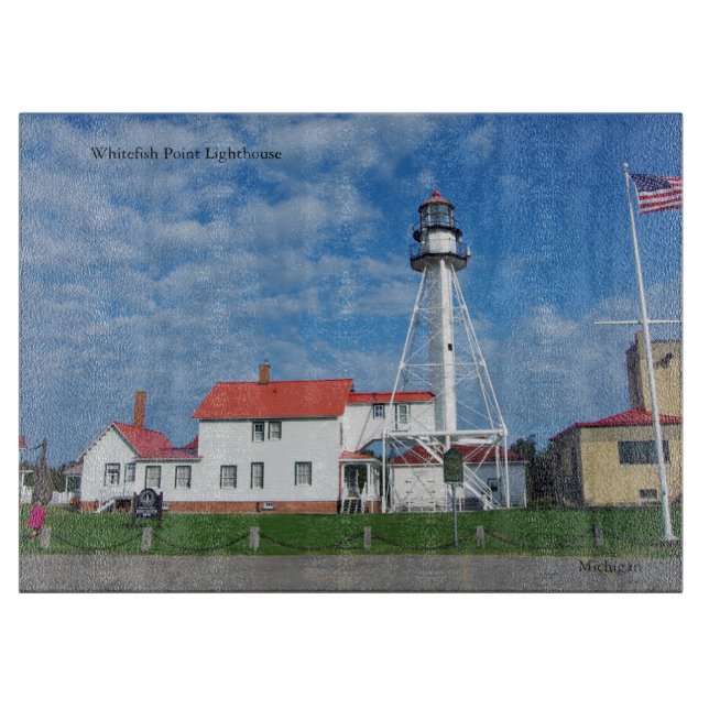 Whitefish Point Lighthouse cutting board (Front)