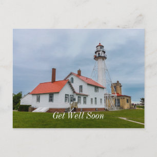 Whitefish Point Lighthouse Get Well Soon Postcard