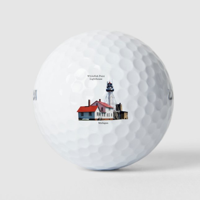 Whitefish Point Lighthouse golf ball (Front)