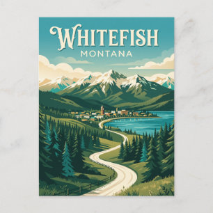 Whitefish USA Postcard