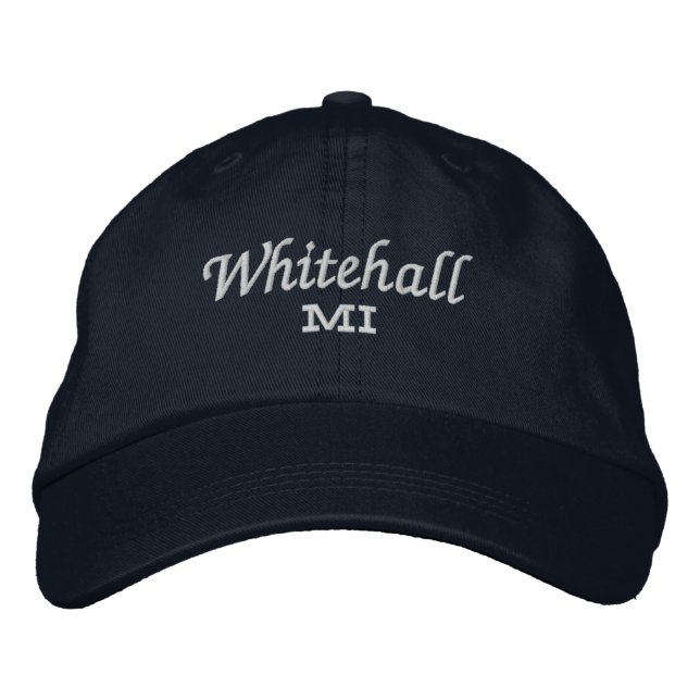 Whitehall Michigan Embroidered Baseball Hat (Front)