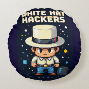 WhiteHat HacKer Round Cushion