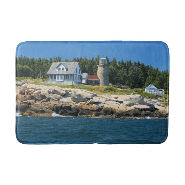 Whitehead Island Lighthouse, Maine Bath Mat (Front)
