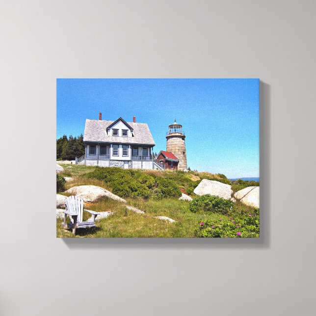 Whitehead Island Lighthouse Maine Wrapped Canvas (Front)