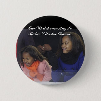 Whitehouse Angels Malia&Sasha Obama 6 Cm Round Badge