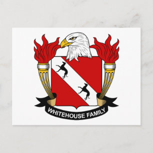 Whitehouse Family Crest Postcard