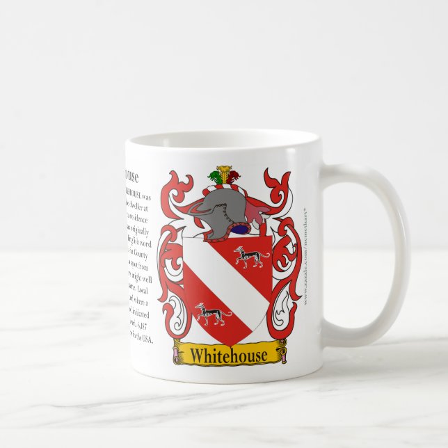 Whitehouse, the Origin, the Meaning and the Crest Coffee Mug (Right)