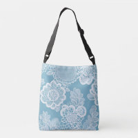 Whitening Lace on Blue AI art 
