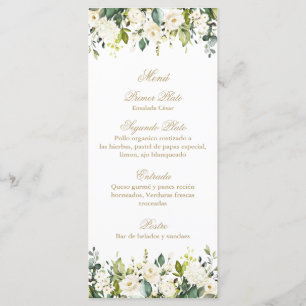 Whiterose bouquet menu