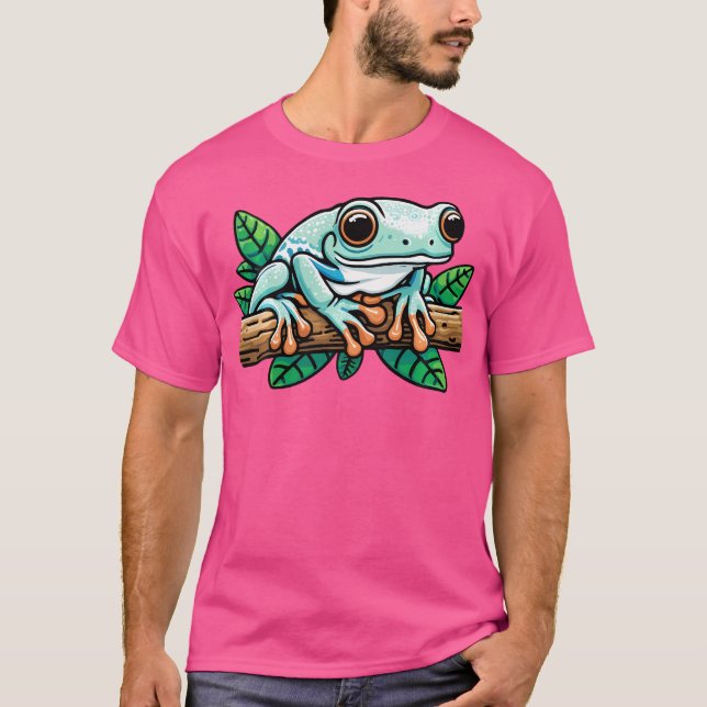 Whites Tree Frog Lover Australian Green Tree Frog T-Shirt (Front)