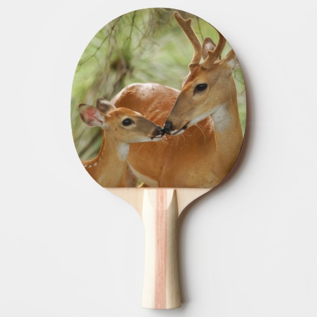 Whitetail Buck And Fawn Bonding Ping Pong Paddle (Front)