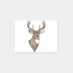 Whitetail Buck Deer Head Post-it Notes