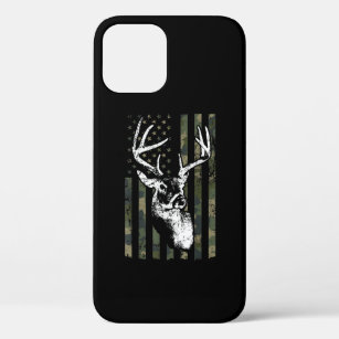 Whitetail Buck Deer Hunting USA Camouflage America iPhone 12 Case