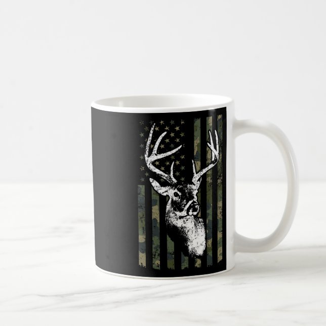 Whitetail Buck Deer Hunting Usa Camouflage America Coffee Mug (Right)