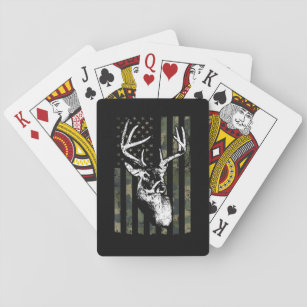 Whitetail Buck Deer Hunting USA Camouflage America Playing Cards