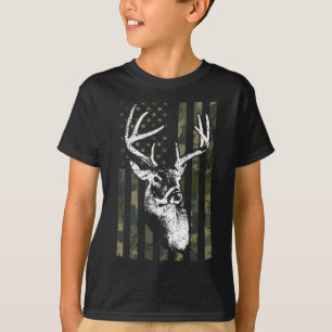 Whitetail Buck Deer Hunting Usa Camouflage America T-Shirt