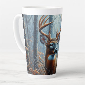 Whitetail Buck in Forest Latte Mug