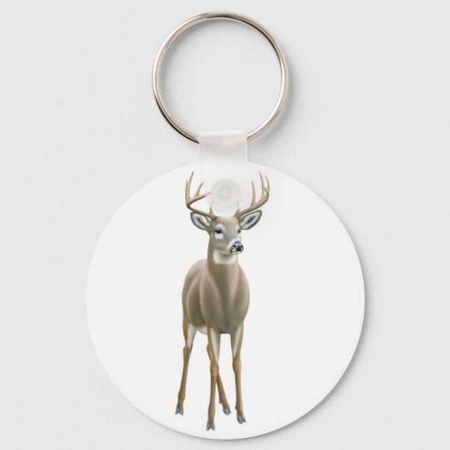 Whitetail Buck Keychain (Front)