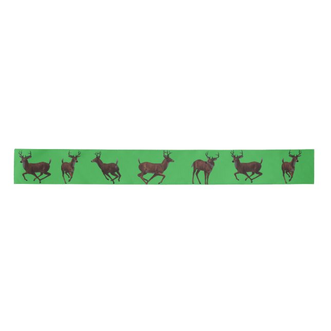 Whitetail Buck Ribbon Satin Ribbon (Front)