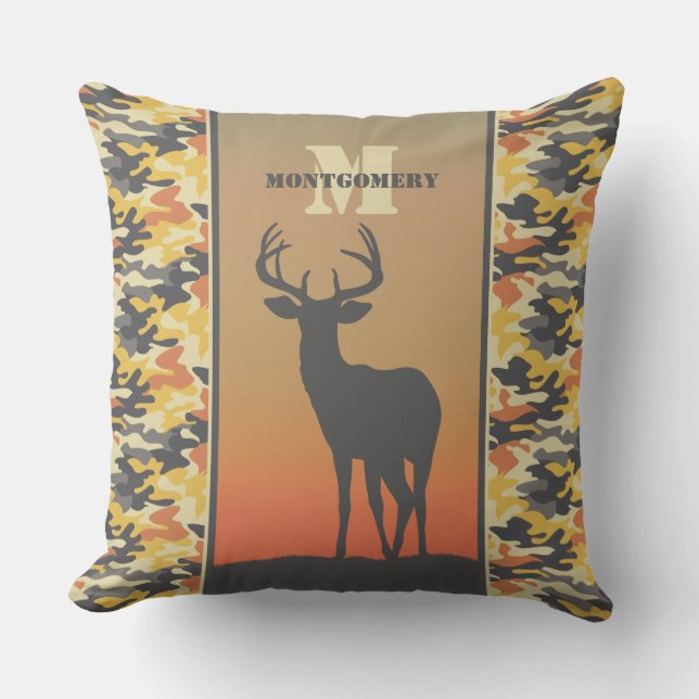Whitetail Deer and Camo Cushion (Front)