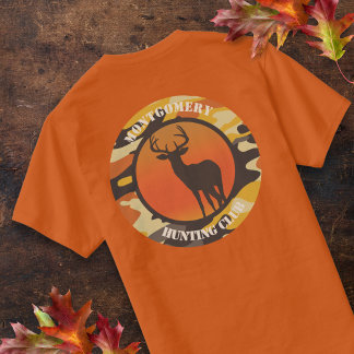 Whitetail Deer and Camo Round Design T-Shirt