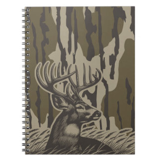 Whitetail Deer Bottomland Camo Deer Hunting Camo Notebook