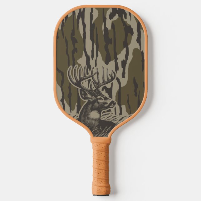 Whitetail Deer Bottomland Camo Deer Hunting Camo Pickleball Paddle (Front)