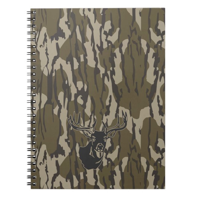 Whitetail Deer Bottomland Camo Hunting Camo Notebook (Front)