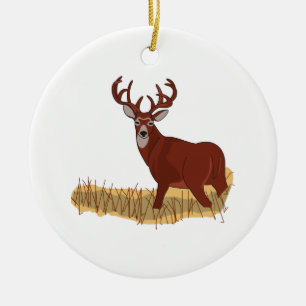 Whitetail Deer Ceramic Tree Decoration