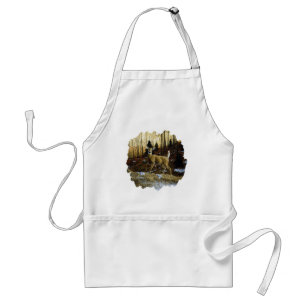Whitetail Deer Doe in Autumn Forest Standard Apron