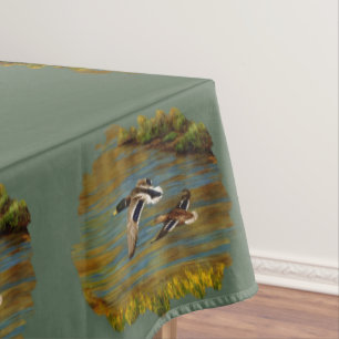 Whitetail Deer Doe in Autumn Forest Tablecloth