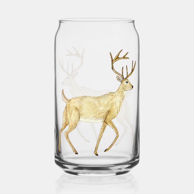 Whitetail Deer Drinking Glass (Front)