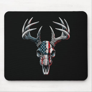 Whitetail Deer Hunting - American Flag On Buck Sku Mouse Pad