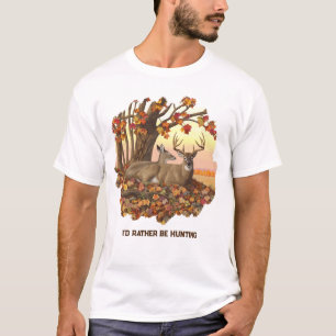 Whitetail Deer in Autumn New England Fall Colours T-Shirt