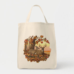 Whitetail Deer in Autumn New England Fall Colours Tote Bag