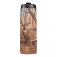 Whitetail Deer In Forest Retro Style Nature