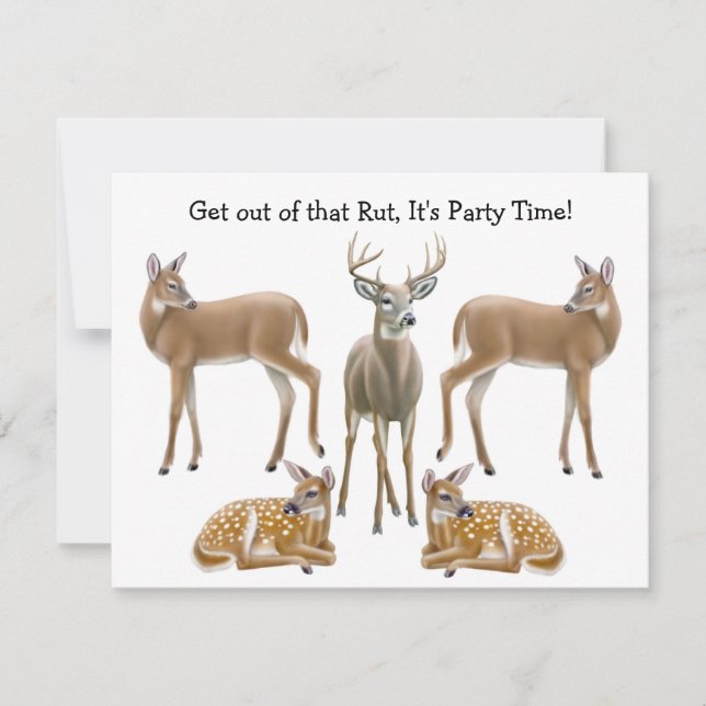 Whitetail Deer Invitation (Front)